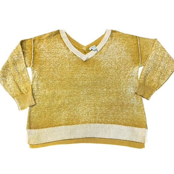 NEW Sundance Samantha V Neck Sweater Large Inside Out Look Boho Casual Cotton - Picture 5 of 9